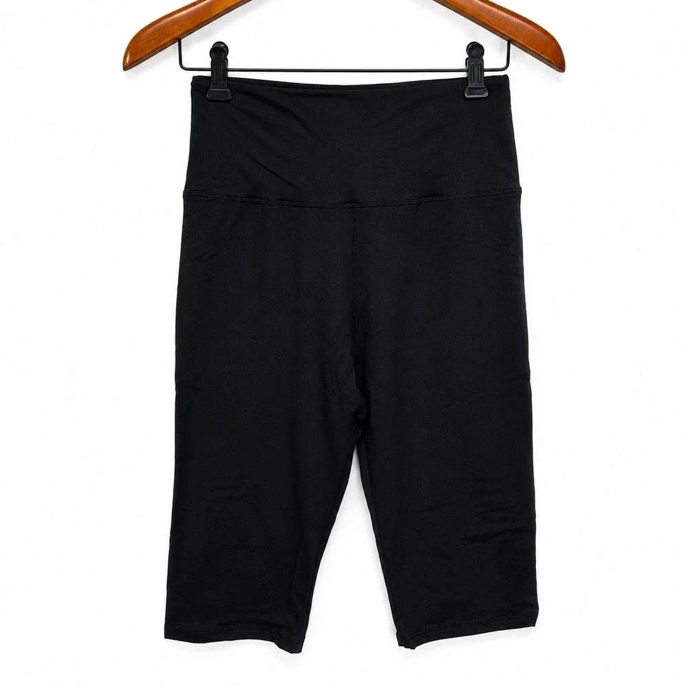Unbranded Womens Black High Waisted Biker Shorts Activewear Size L/XL